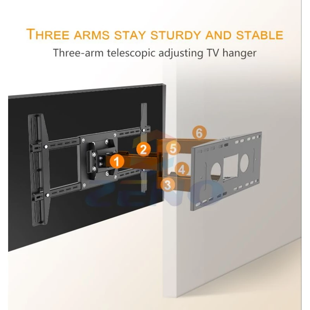 Zeno 55"-100" LED TV BRACKET - Full Motion Cantilever Mount (DOUBLE CANTILEVER ARM) LP620