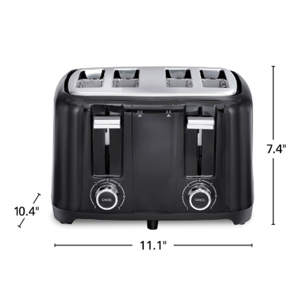 HAMILTON BEACH 4 Slices Toaster 24217G | 4 extra-wide slots | Auto shutoff | Easy-clean crumb trays | 2  Year General Warranty