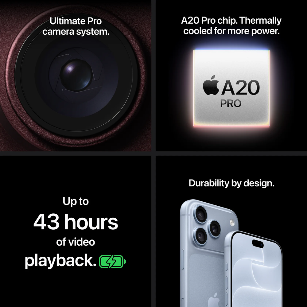 Apple iPhone 18 Pro Max 256GB / 512GB / 1TB / 2TB | 6.9-inch, LTPO Super Retina XDR OLED | 48MP Rear Camera | iOS 27 | Apple A20 Pro | Li-Ion 5391 mAh