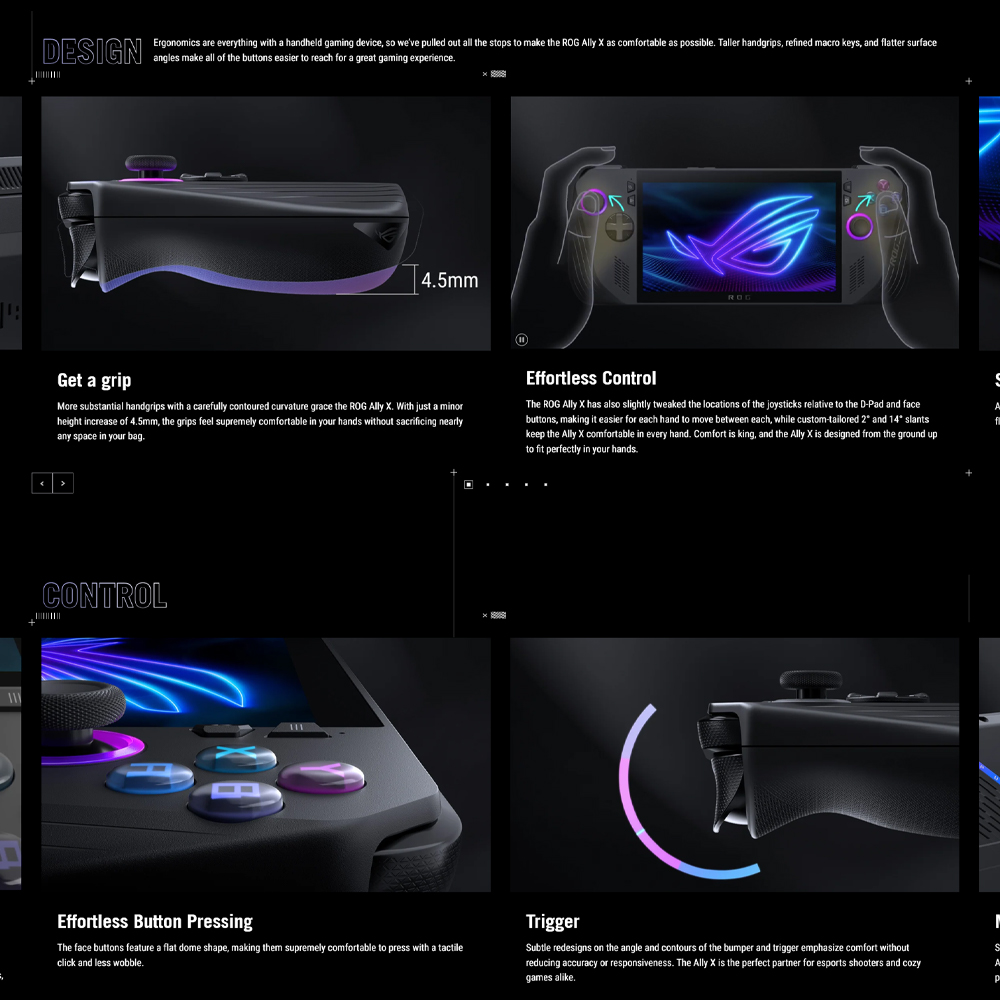 ASUS 12GB+12GB+1TB ROG Ally X (2024) | RC72L-ANH012W | AMD Radeon™ Graphics | Windows 11 Home | 120Hz Refresh Rate