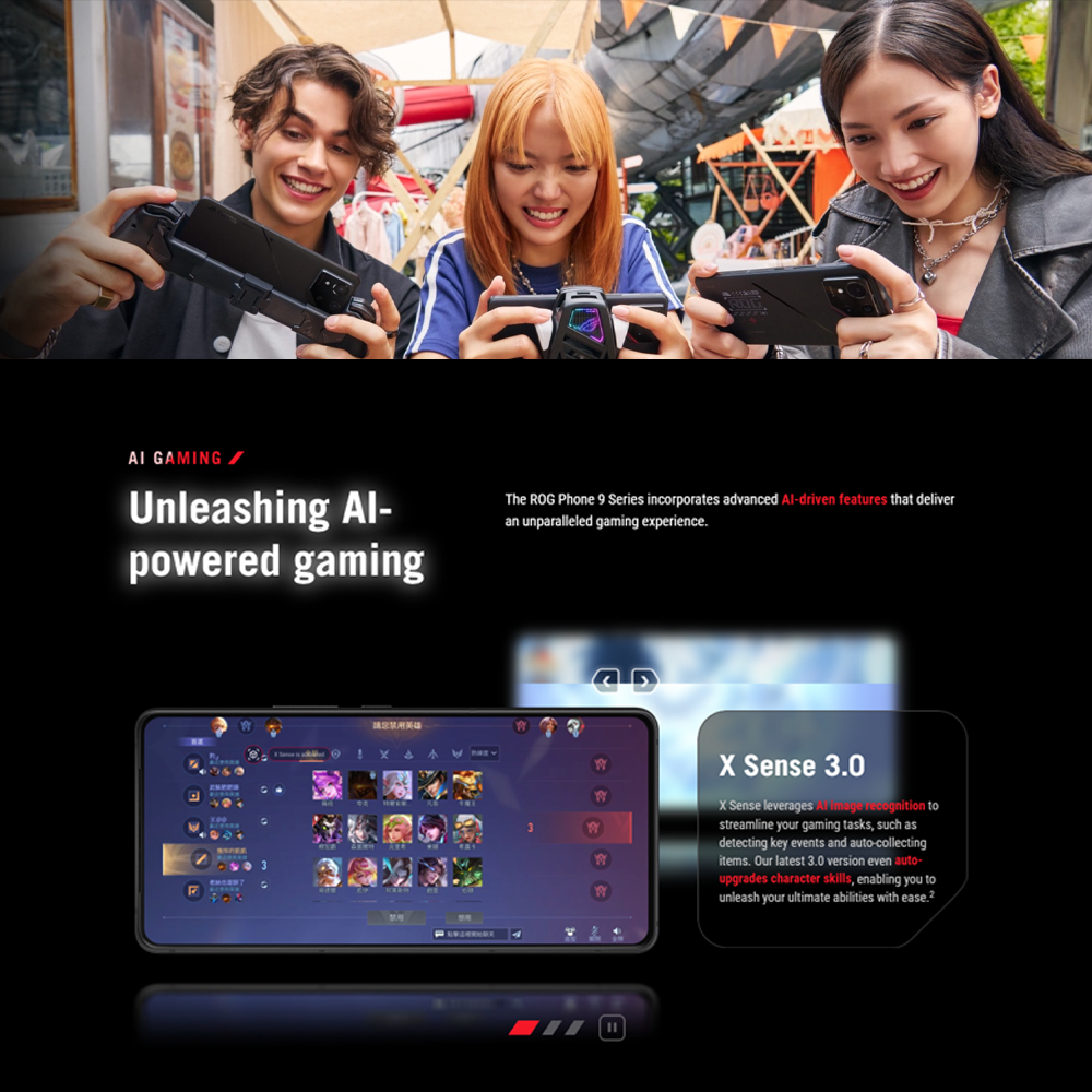 ASUS ROG Phone 9 FE 12GB+256GB | Qualcomm SM8650-AB Snapdragon 8 Gen 3 (4 nm) | 6.78 inch, LTPO AMOLED | 50MP Main Camera | Li-Po 5500 mAh, Fast charging 65W