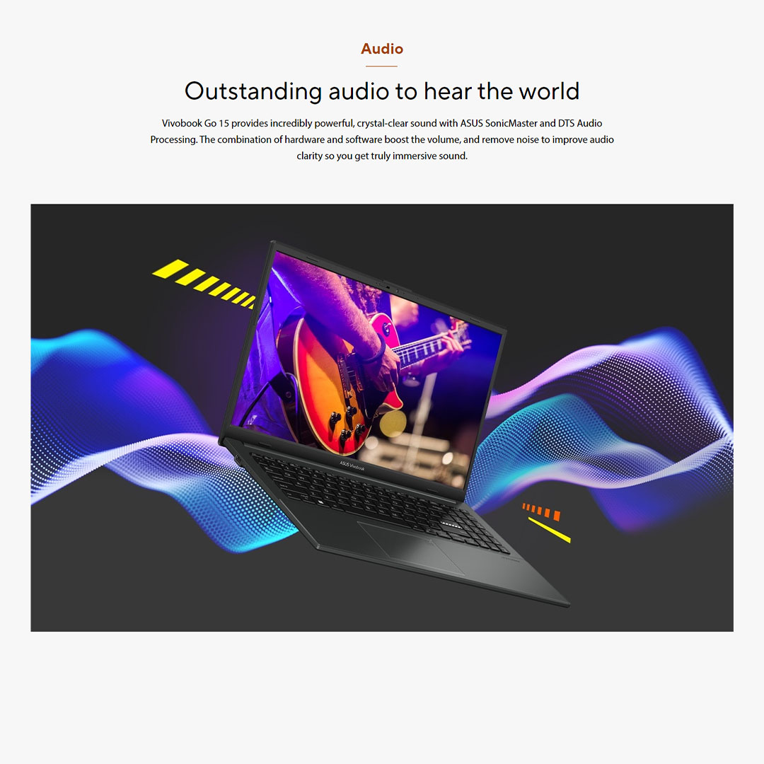 ASUS Vivobook Go 15 Laptop E1504F-ANJ466WS (8GB+512GB SSD) | Up to AMD Ryzen™ 5 7520U Mobile Processor | ASUS WiFi Master | 180° hinge for diverse usage | Laptop with 2 Year Warranty