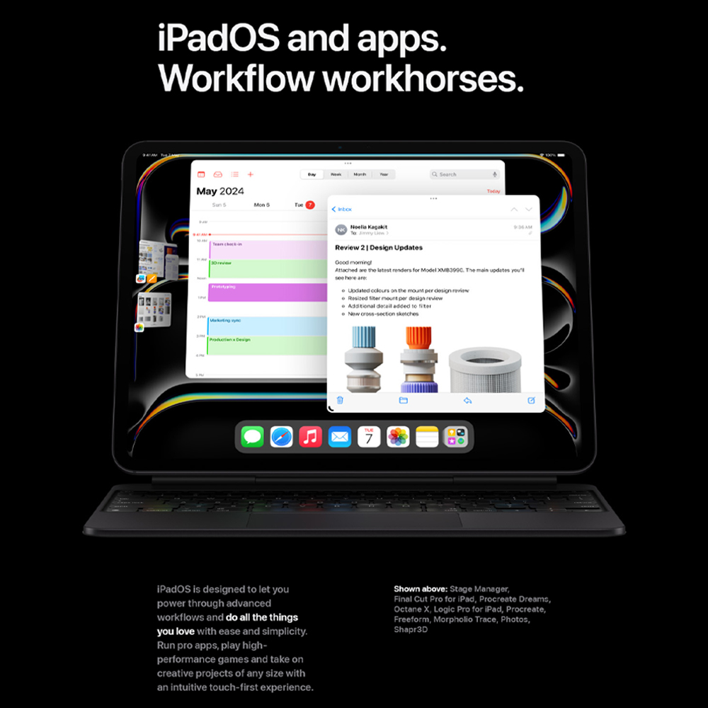 Apple iPad Pro 13-inch (4th generation) Wi-Fi + Cellular 2024 16GB+2TB / 16GB+1TB / 8GB+512GB / 8GB+256GB | All-new pro design | Ultra Retina XDR | All-new Apple Pencil Pro |  1  Year General Warranty