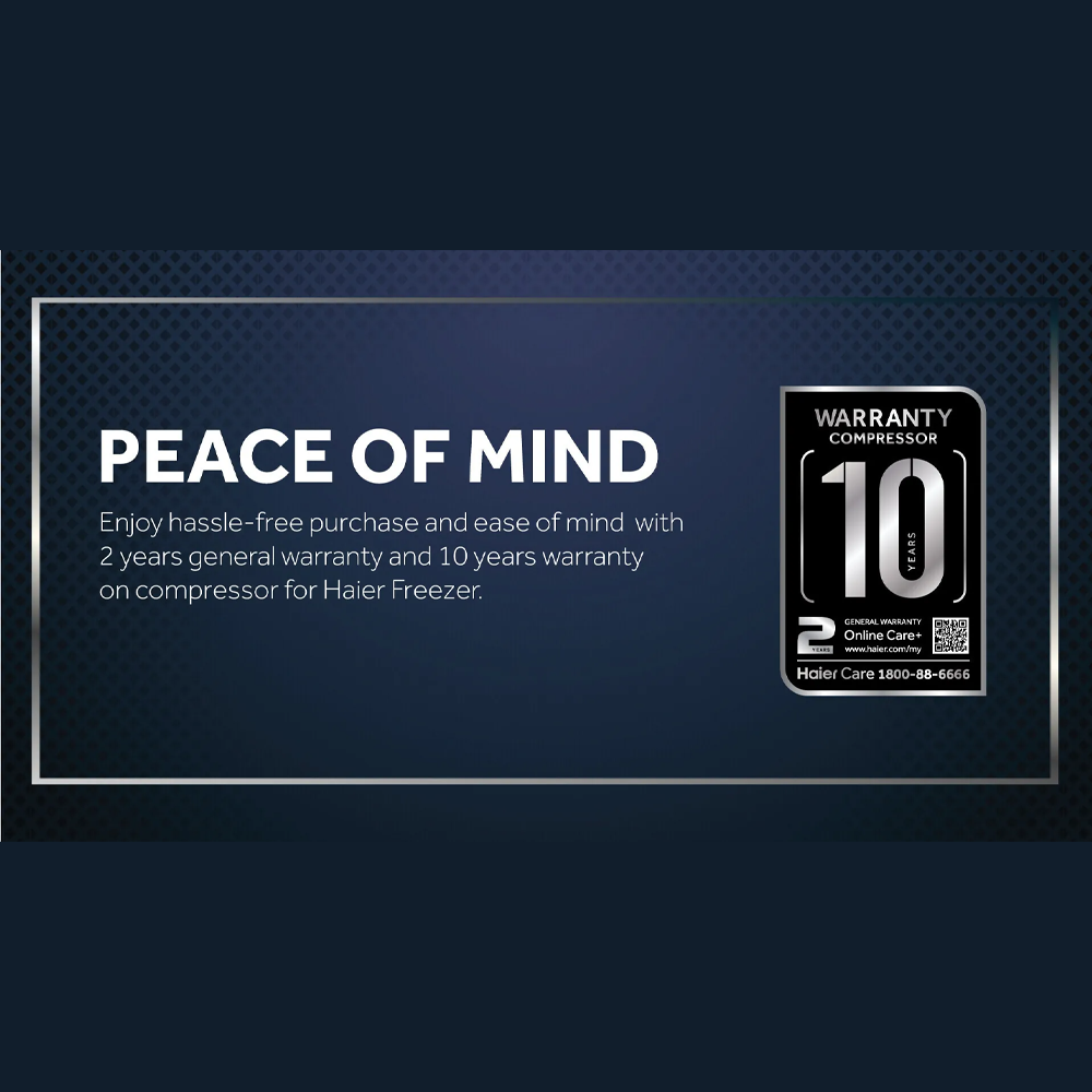 HAIER 206L Chest Freezer BD-248HME | Double Effective Protection Anti-Bacterial | Energy Saving