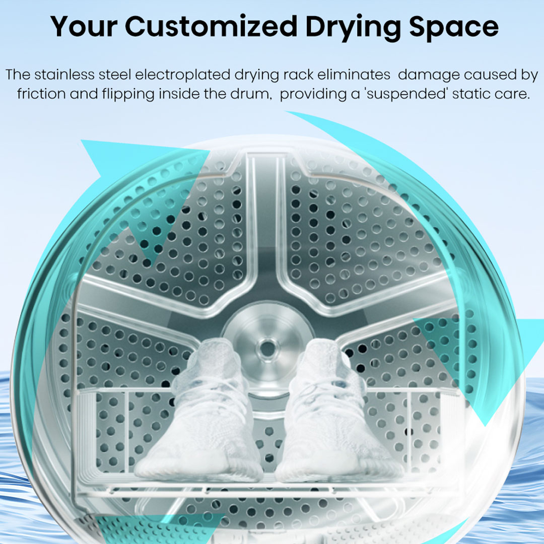 HISENSE 10KG Heat Pump Dryer DH5S1095UB | Buzzer  Electronic Control | Button Program Selection | Heat Pump Drying | Transparent Door | Dryer with 2 Years Warranty