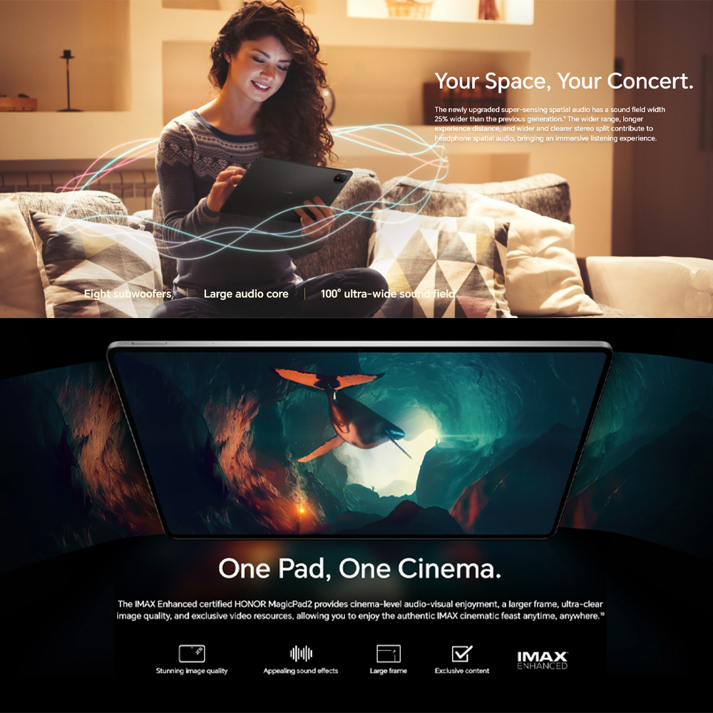 HONOR MagicPad2 12GB+256GB | 12.3 inch, OLED | MagicOS 8.0.1 (Android 14) | The Slimmer, The Stronger