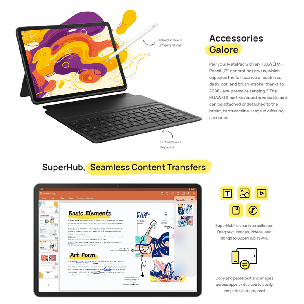 HUAWEI MatePad 11.5''S PaperMatte Edition 2024 8GB+256GB | Super Device, Floating Multi-Window6 | Crystal-clear and Eye-soothing PaperMatte Display | HUAWEI Notes,5 Easy Recording and Reviewing | 1  Year General Warranty