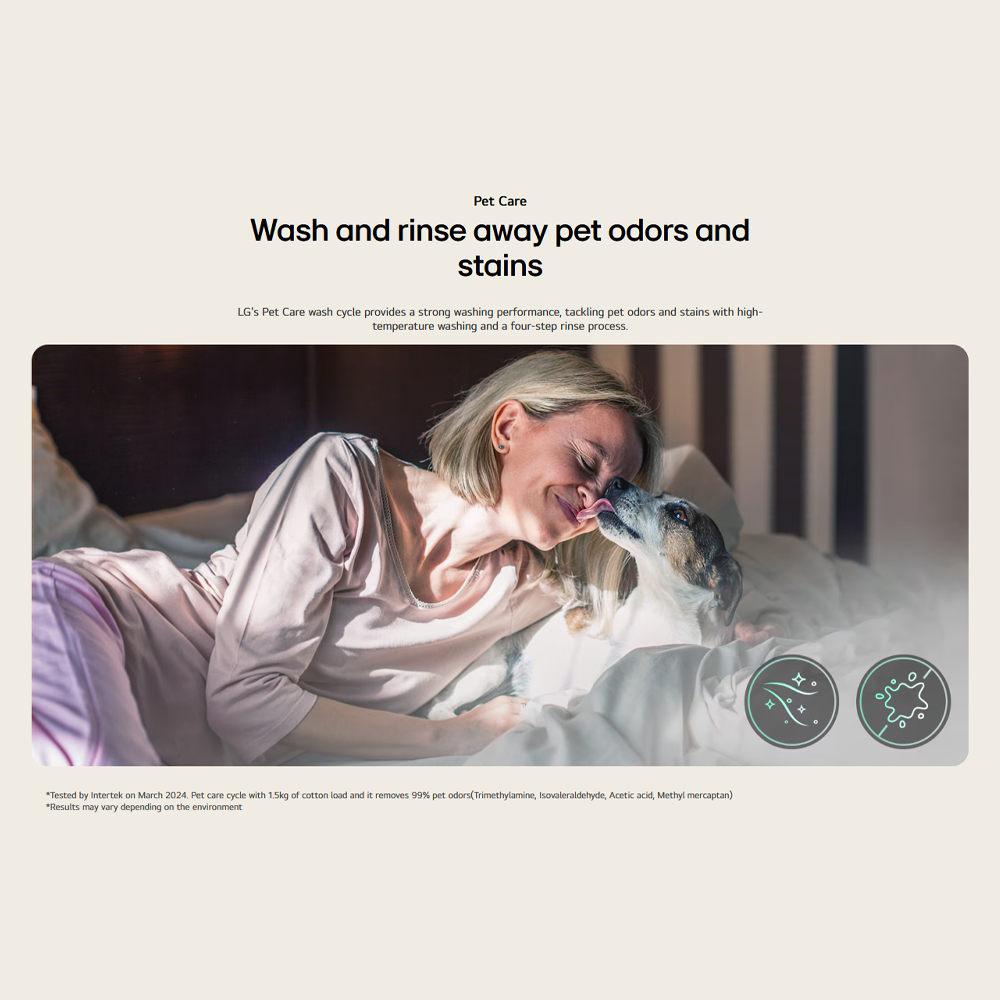 LG 15KG/8KG Front Load Washer Dryer with AI Direct Drive F2515RNEG | TurboWash |  Deep-learning AI Inverter | Reduced Noise and Vibrations