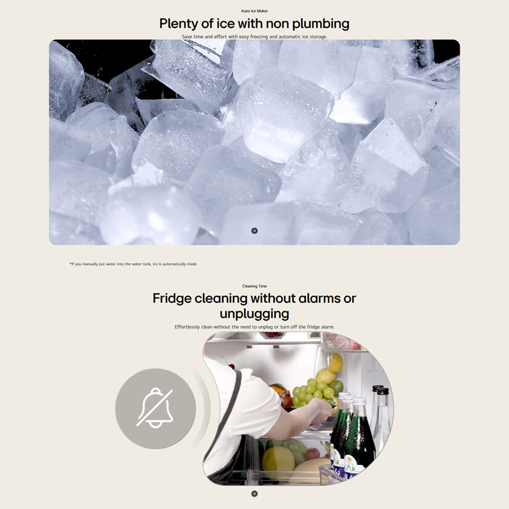 LG 612L Multi Doors InstaView & Water Dispenser Smart Inverter Refrigerator GV-K25FFGEB | Smart Inverter Compressor | DoorCooling