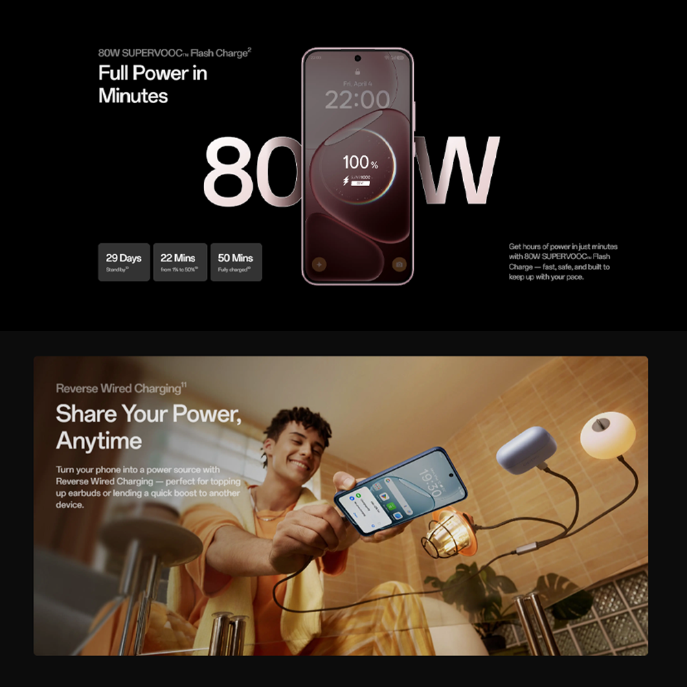 OPPO A6 Pro 5G 8GB+256GB | 50MP Camera | 6.57 inch, AMOLED | Li-Po 6500mAh | Mediatek Dimensity 6300 (6 nm) | Android 15, ColorOS 15