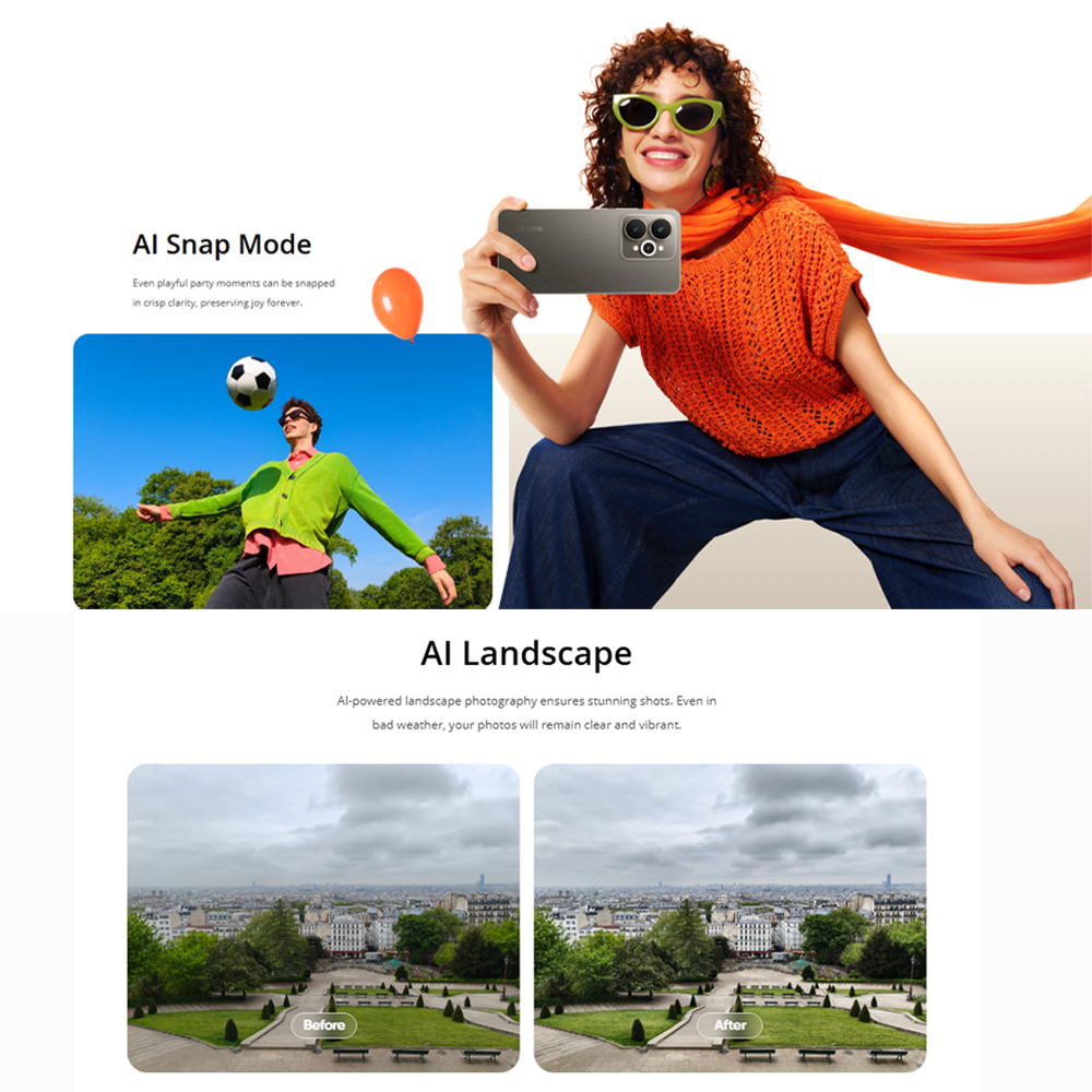 realme 15 5G 12GB+256GB | 50MP Camera | 6.8 inches, OLED | 7000mAh | Mediatek Dimensity 7300+ (4 nm) | Android 15, Realme UI 6.0