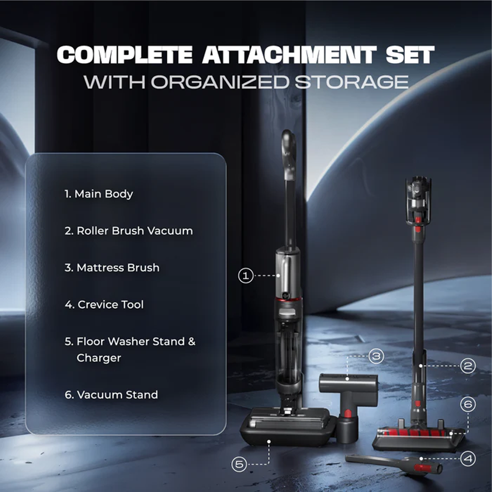 Russell Taylors 250W Dual Roller Wet Dry Cordless Floor i4 | 4-in-1 Cleaning Expert | Double roller | Double cleaning