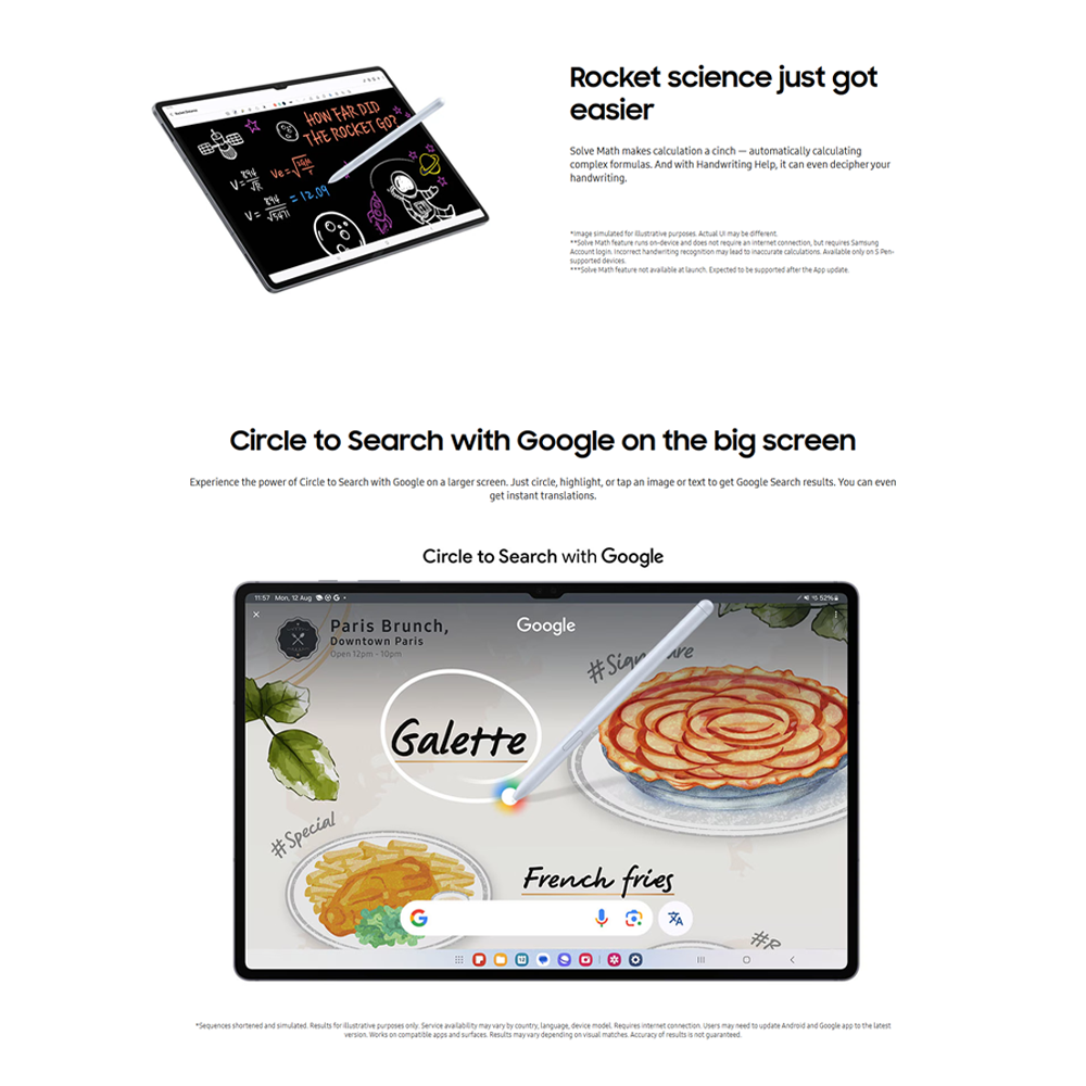 SAMSUNG Galaxy Tab S10 Ultra | 11200mAh Battery | Mediatek Dimensity 9300+ | Dynamic AMOLED 2X