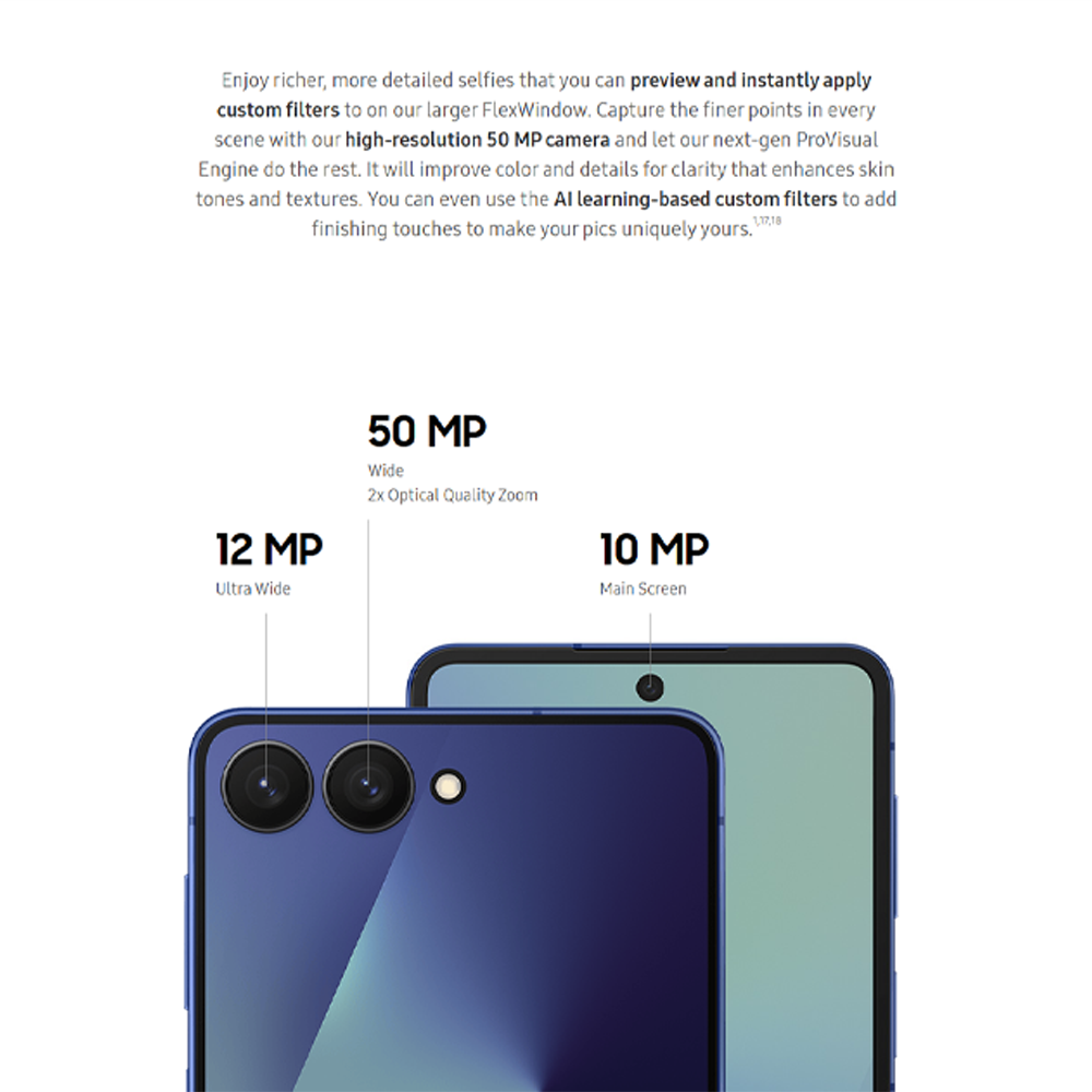 SAMSUNG Galaxy Z Flip7 | Our Largest FlexWindow | 50 MP Selfie Camera | Galaxy AI