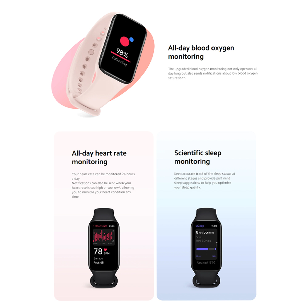 Xiaomi Smart Band 8 Active | 50+ sports modes | All-day sleep, heart rate and SpO2 monitoring | 100+ Watch Faces To Match Any Style | 1  Year General Warranty