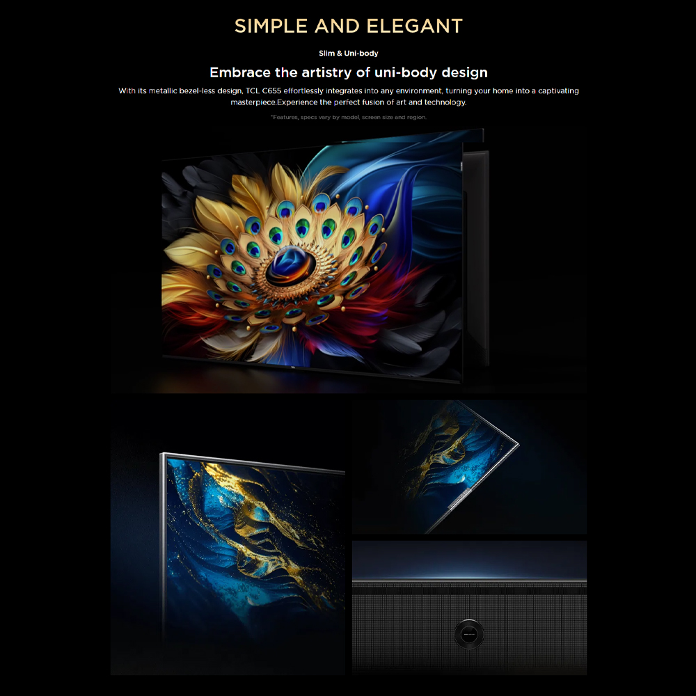TCL 50" 55" 65" 75" 85" 98" C655 4K UHD QLED Google TV 50C655 55C655 65C655 75C655 85C655 98C655