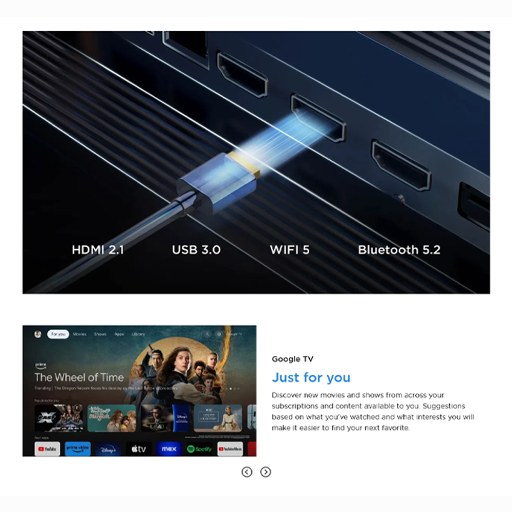 [2025 New Model] TCL 55"/65"/75" 4K HDR Google TV | P61K Series | Dolby Audio | AiPQ Processor | MEMC | HVA Panel