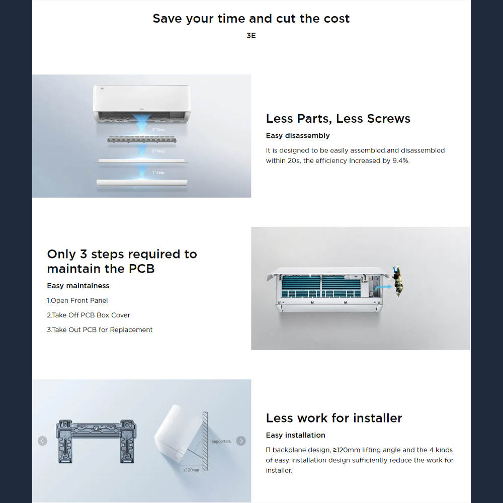 TCL GentleCool T-Pro Series Inverter Air Conditioner TAC-09CSD/ TAC-12CSD/ TAC-18CSD/ TAC-24CSD (TPG21I) | Gentle Breeze | CleanXpress