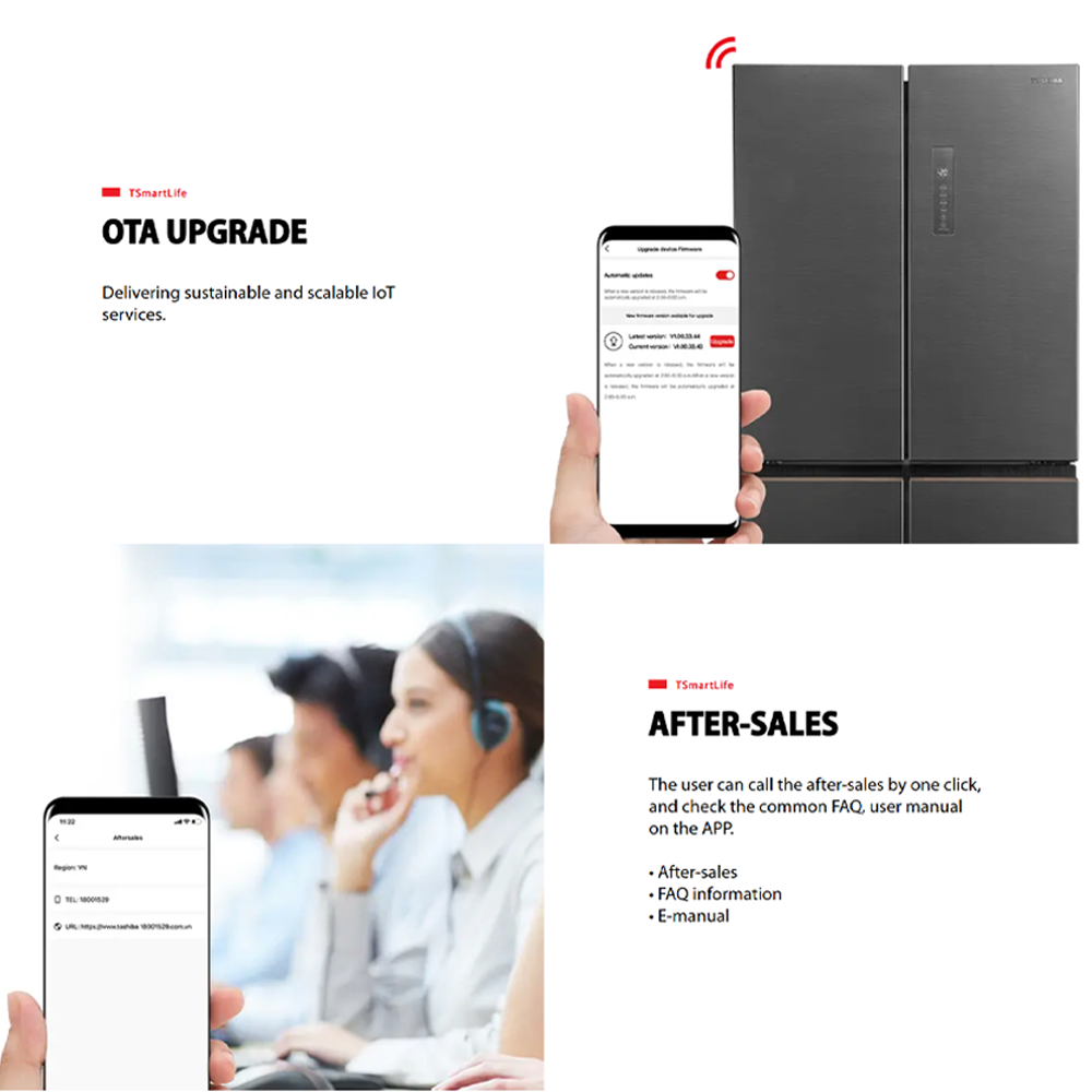 TOSHIBA 530L Multi Doors Origin Inverter IoT Refrigerator GR-RF531WI-PMY(60E) | Smart Control | PUREBIO- Ag+ ion | Smart Sensor