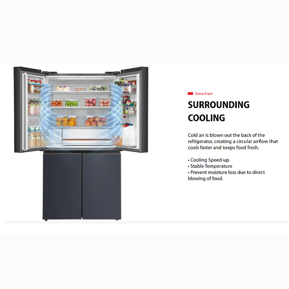 TOSHIBA 820L NaturePURE Multi Doors Origin Inverter Refrigerator GR-RF900WI-PMY(06) | NaturePURE | Roomy Storage | Extra Fresh