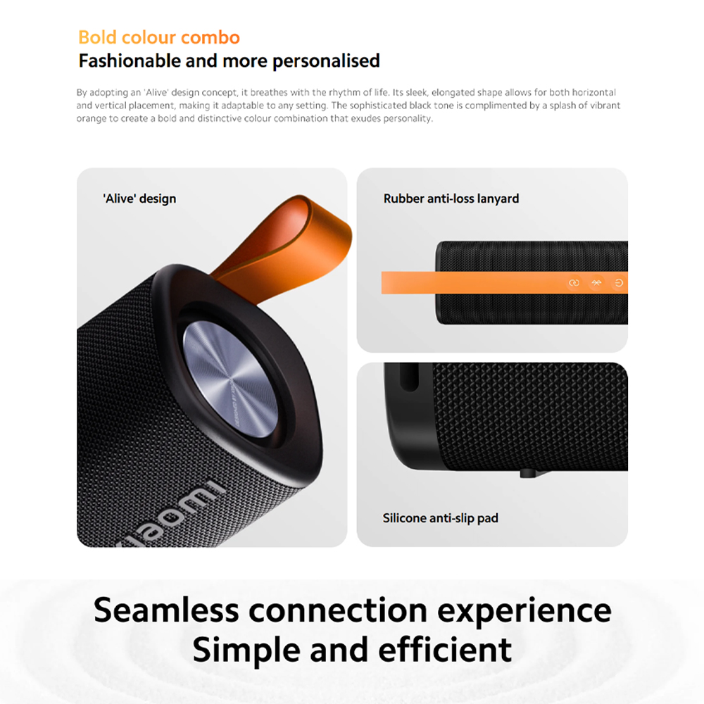 Xiaomi Sound Outdoor MDZ-38-DB | True wireless stereo sound | Powerful 30W output | Up to 12 hours long-lasting battery