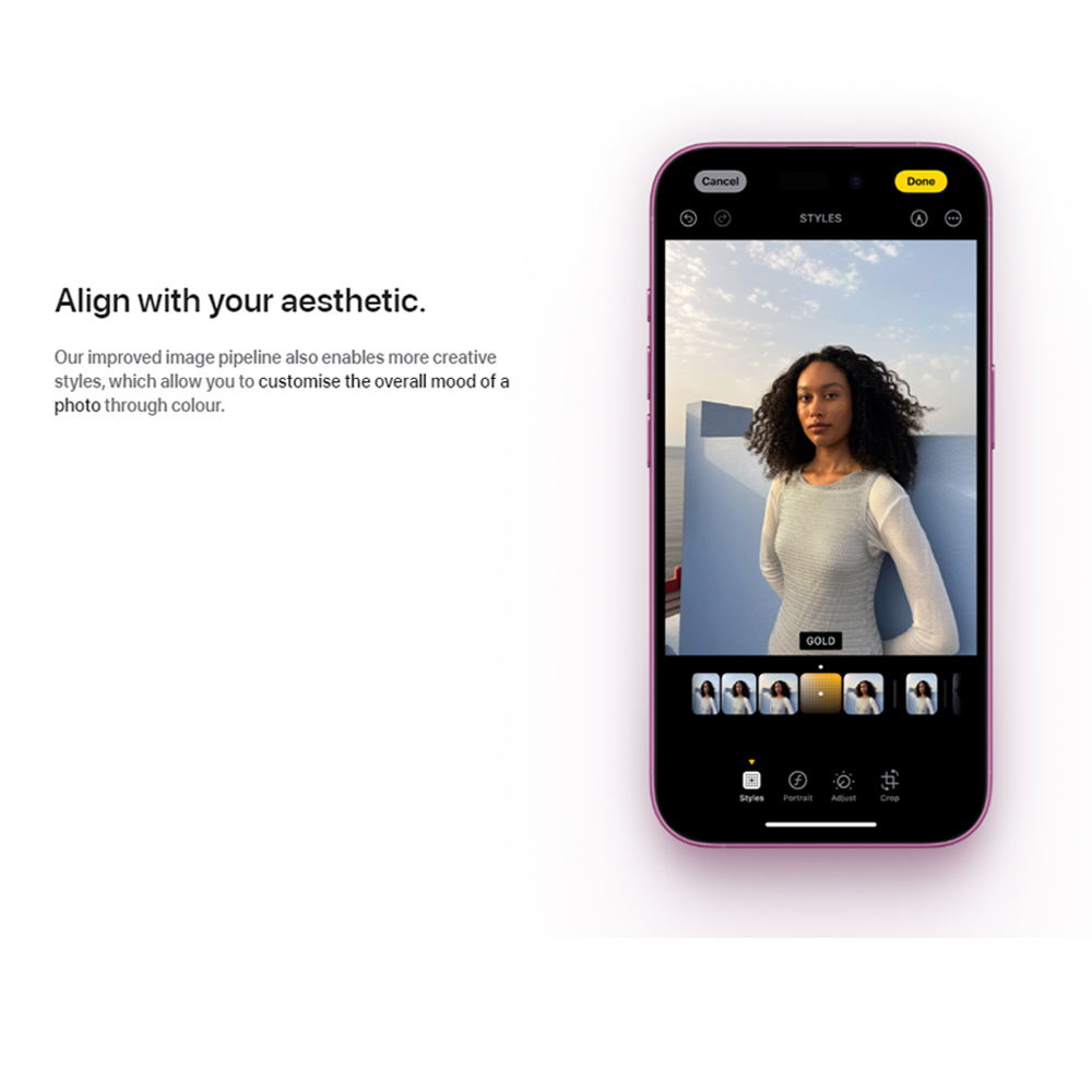 Apple iPhone 16 | 6.1" Super Retina XDR OLED | 48 MP Main Camera | Apple A18 (3 nm) | USB Type-C 2.0, DisplayPort | Stereo Speakers Sound | Smartphone with 1 Year Warranty