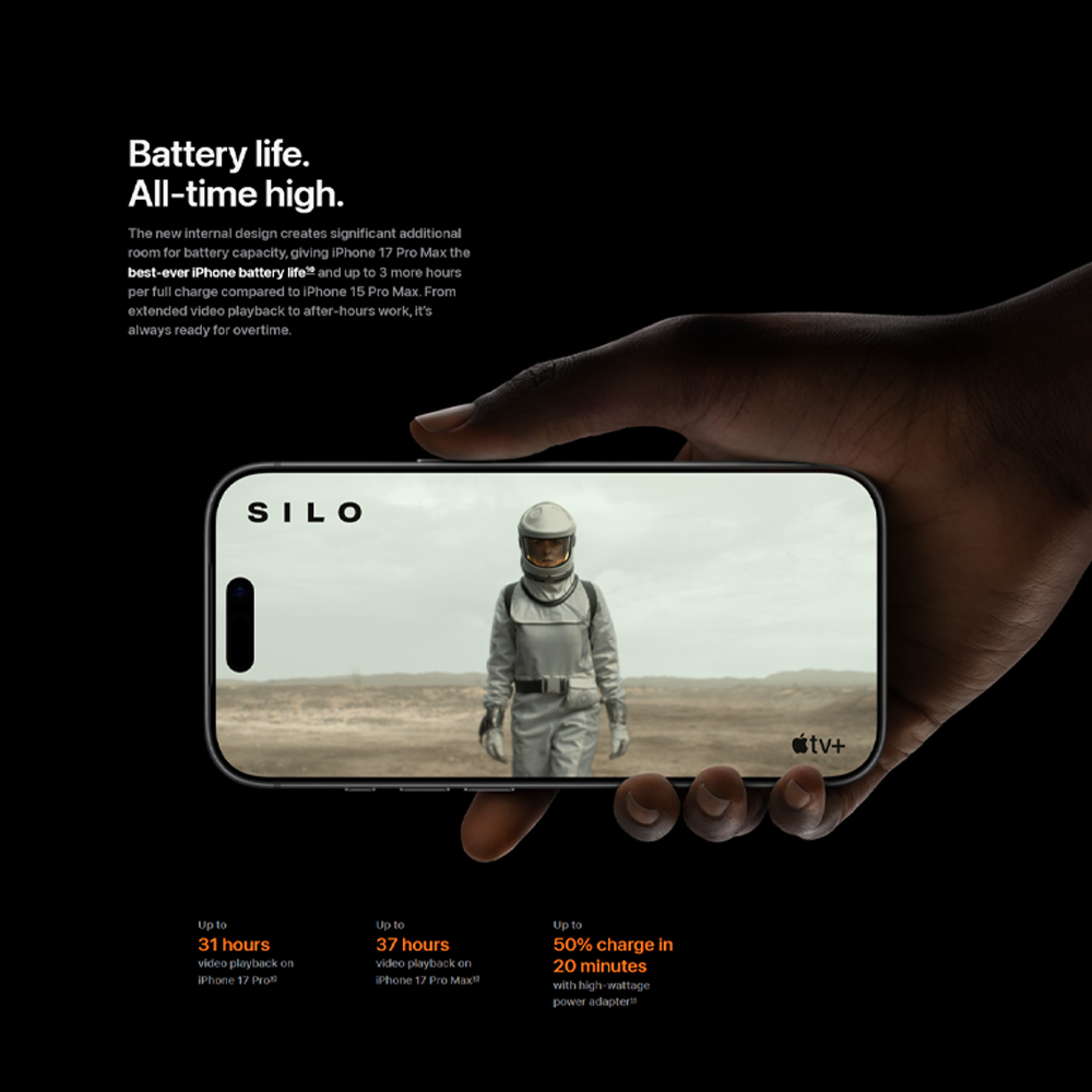 Apple iPhone 17 Pro Max | Durable Ceramic Shield Front and Back | Best Battery Life in an Iphone Ever | The Ultimate Pro Camera System