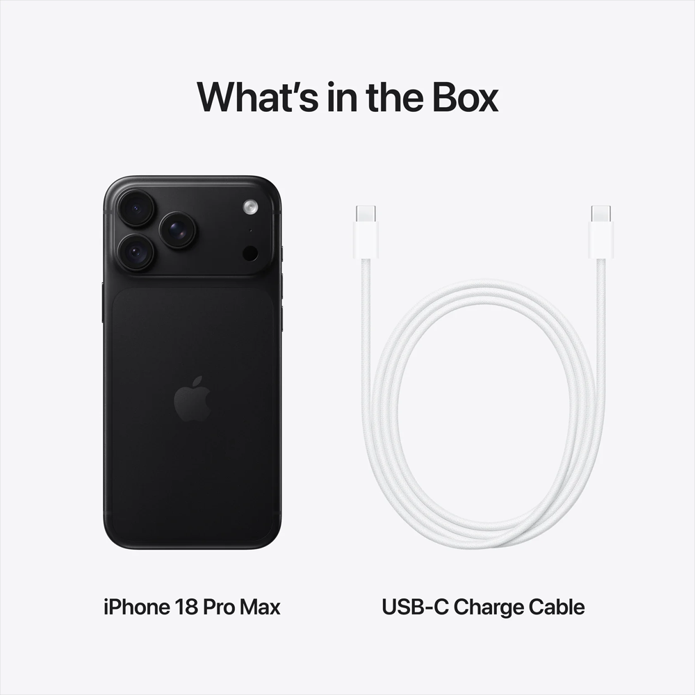 Apple iPhone 18 Pro Max 256GB / 512GB / 1TB / 2TB | 6.9-inch, LTPO Super Retina XDR OLED | 48MP Rear Camera | iOS 27 | Apple A20 Pro | Li-Ion 5391 mAh