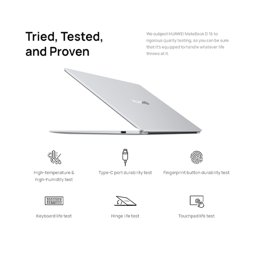 Huawei MateBook D16 2024  Laptop 53013XAN | 16" Eye Comfort HUAWEI FullView Display | Numeric Keypad | High Performance Intel | 1  Year General Warranty