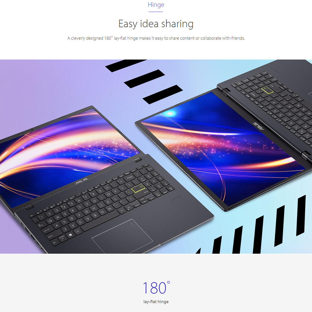 ASUS Vivobook Go 15  Laptop E510K-AEJ731WS (Intel Celeron N4500/ 8GB+512GB SSD/ 15.6-inch FHD/ W11) | Windows 11 Pro | up to Quad-core Intel processor | Up to 8-hour battery life2 | Laptop with  2 Year Warranty