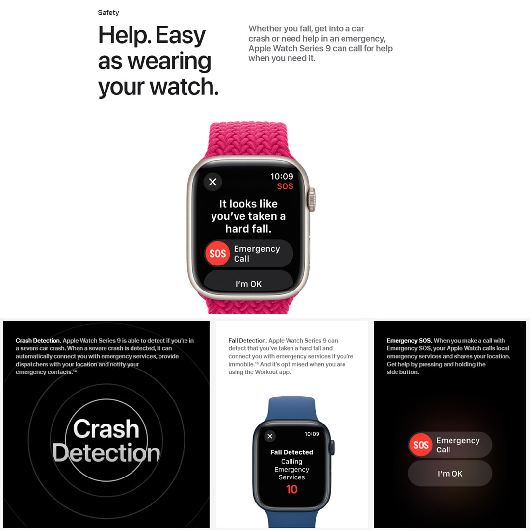 Apple Watch Series 9 Pink Aluminum Case with Pink Solo Loop - GPS + Cellular | Carbon-Neutral | Powerful insights at a glance | Crash Detection | Apple Watch with 1 Year Warranty