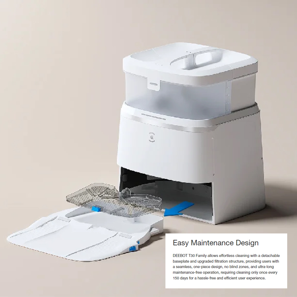 Ecovacs 11000Pa DEEBOT PRO OMNI T30 | Mini OMNI Station | Stylish Appearance | TruEdge Adaptive Edge Mopping