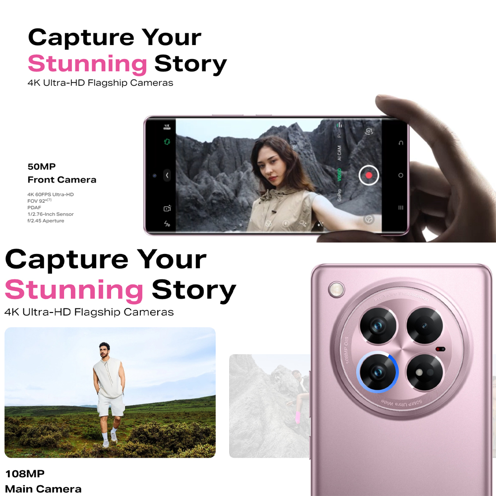 Infinix ZERO 40 5G 12GB+256GB | Android 14 XOS 14.5 | 6.78 inches, FHD+ With Curved Screen | Front & Rear 4K Vlog