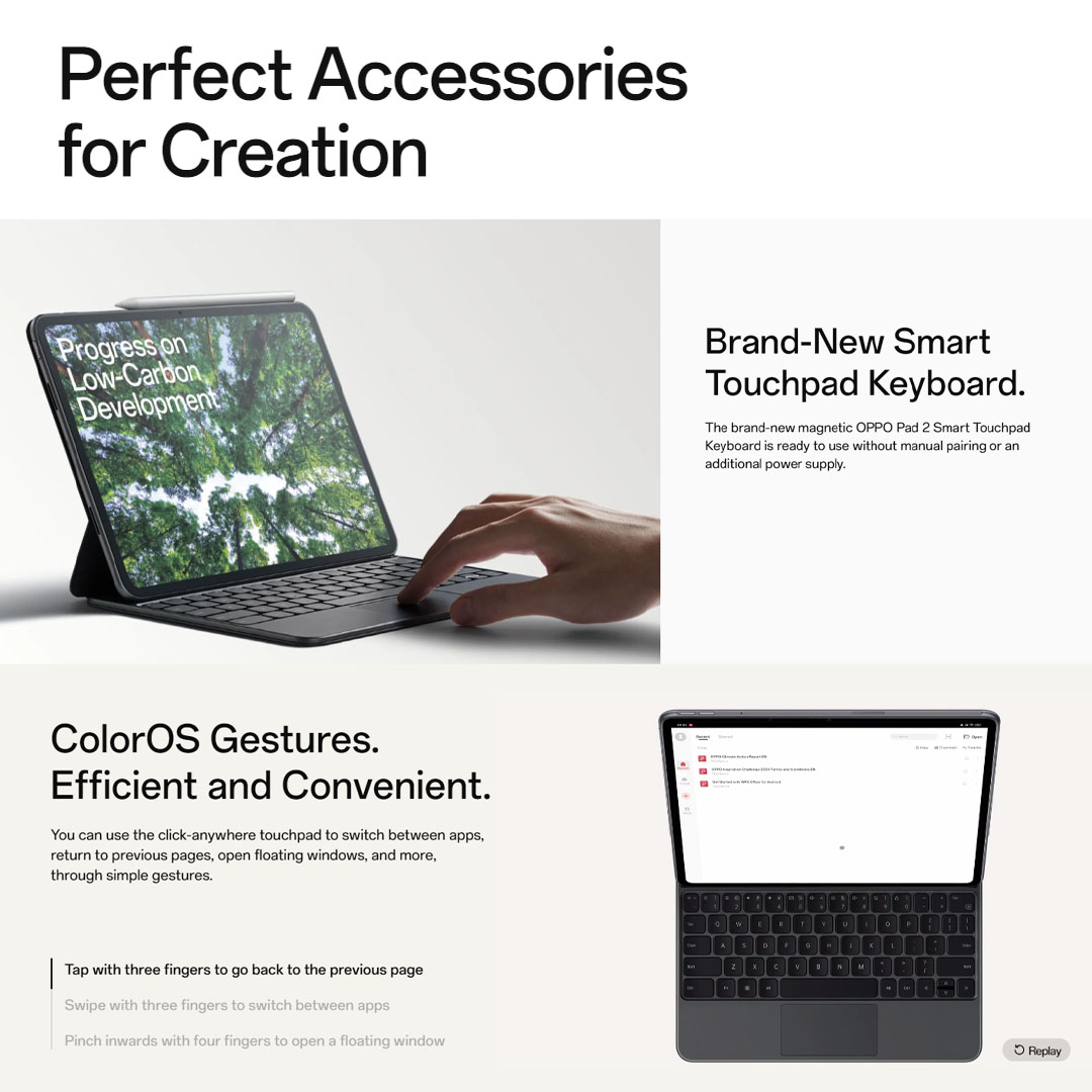 (Pre-Order till 27.10.2023) OPPO Pad 2 8GB+256GB | 11.61" Display | 7:5ReadFit Screen | 13MP Camera | 9510mAh Battery | Tablet with 1 Year Warranty