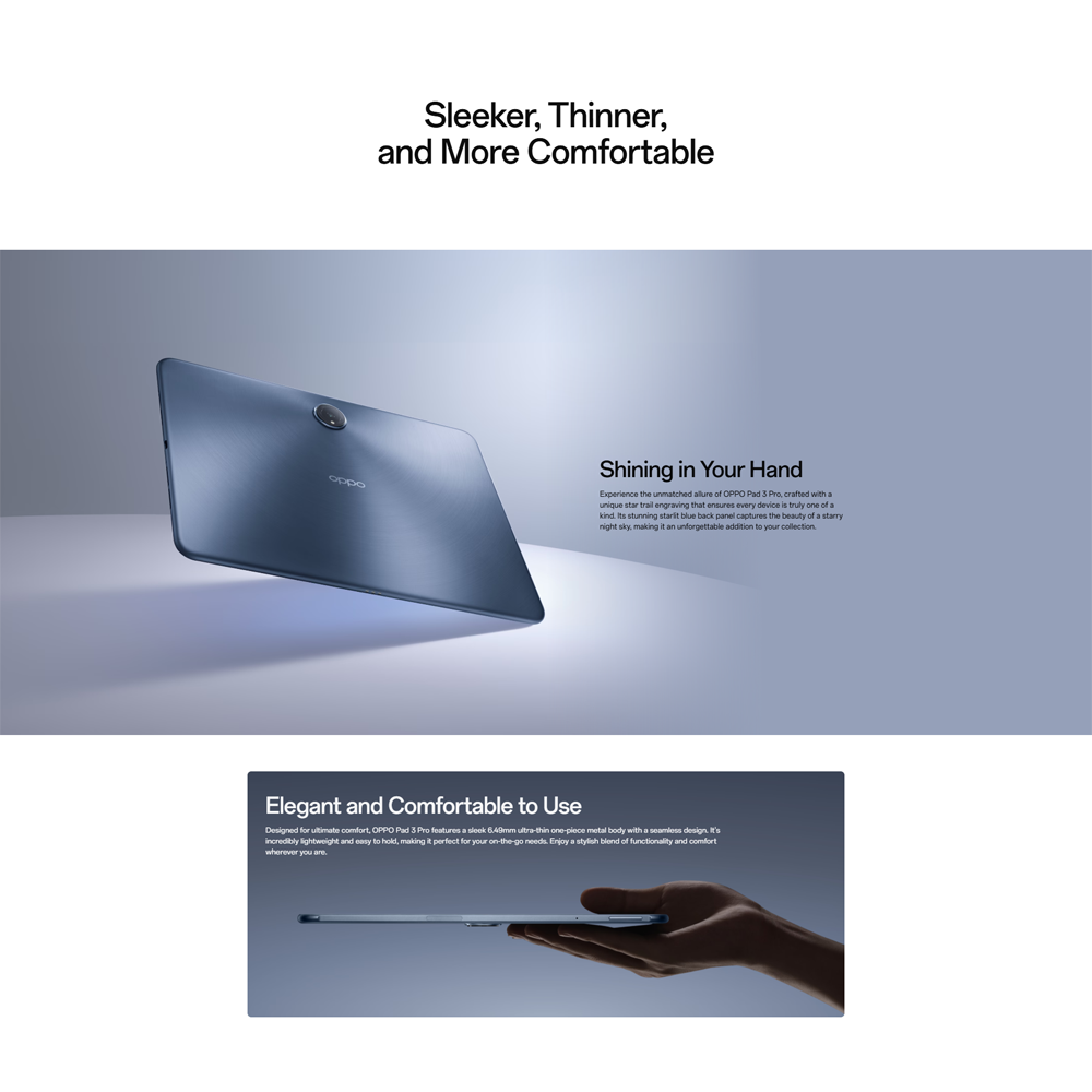 OPPO Pad 3 Pro | Snapdragon® 8 Gen 3 | 12.1" 3K ReadFit Screen | 67W SUPERVOOC Fast Charging