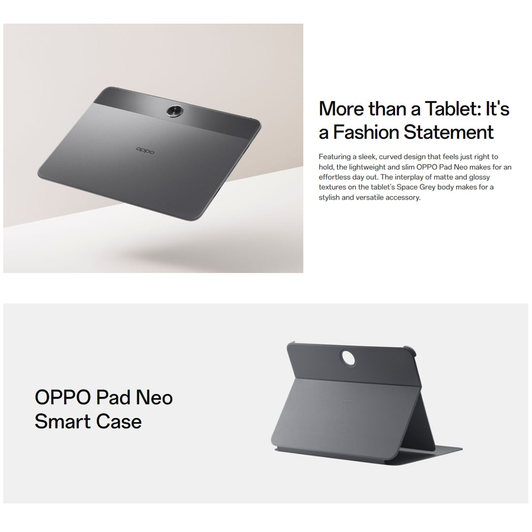 OPPO Pad Neo Wifi 6GB+128GB / Neo Lte 8GB+128GB | Super Battery, Super Energy | All-round Immersive Entertainment | Support 4G LTE | Tablet with 1 Year Warranty