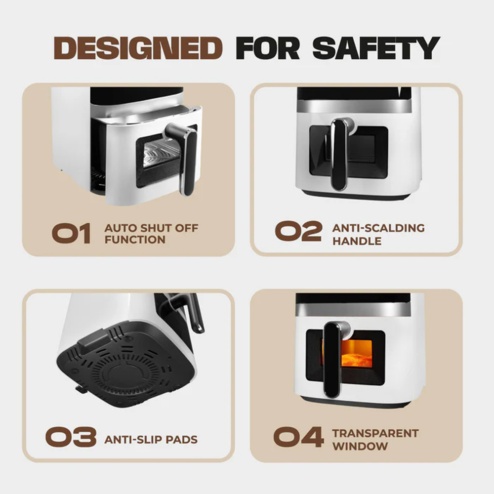 Russell Taylors 5.5L 3D Visionary Digital Air Fryer Z5i | 360° Rapid Air Circulation Technology | Digital Controller
