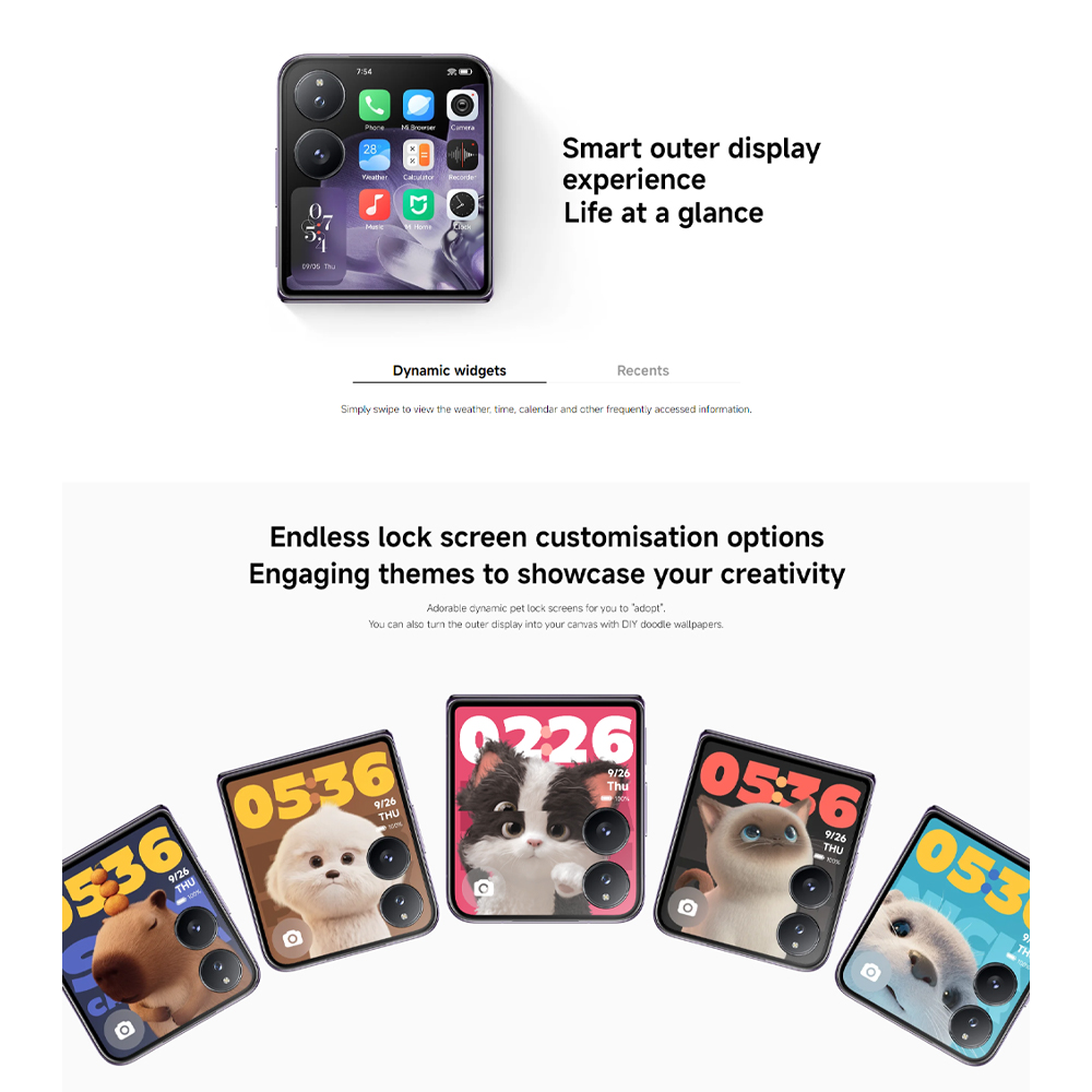 Xiaomi Mix Flip 12GB+512GB | 6.86" | Dual SIM | Android 14, HyperOS | Qualcomm SM8650-AB Snapdragon 8 Gen 3 (4 nm)