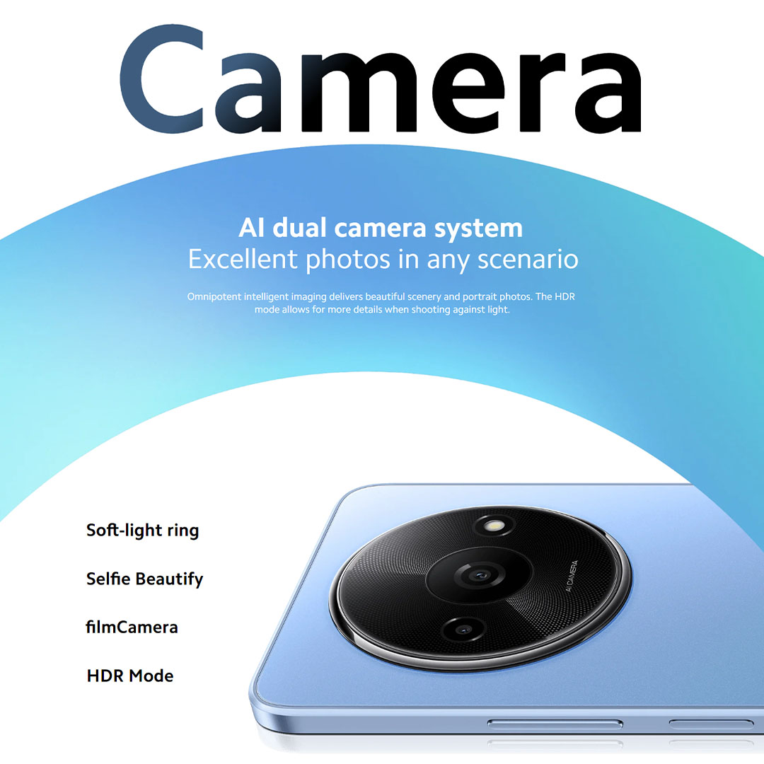 Xiaomi Redmi A3 4GB+128GB | 6.71 inch | Android 14 (Go edition) | Li-Po 5000 mAh, 10W Fast Charging | Dot Drop Display | Mediatek Helio G36 (12 nm) | Smartphones with 1 Year Warranty