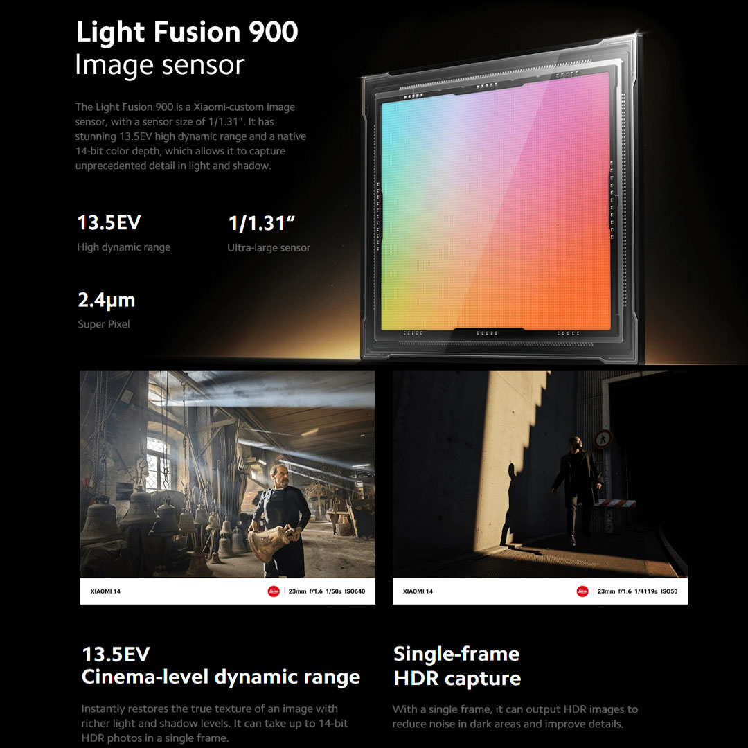 Xiaomi 14 12GB+512GB | Ultra-large Image Sensor | Supports Dolby Vision® Shooting | Leading Imagery | Compact Size | Smartphone with 1 Year Warranty