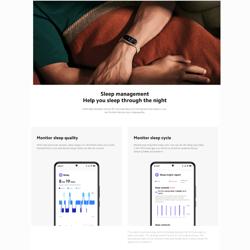 Xiaomi Smart Band 9 | Colourful metallic frame | 150+ sports modes | 1.62'' AMOLED display
