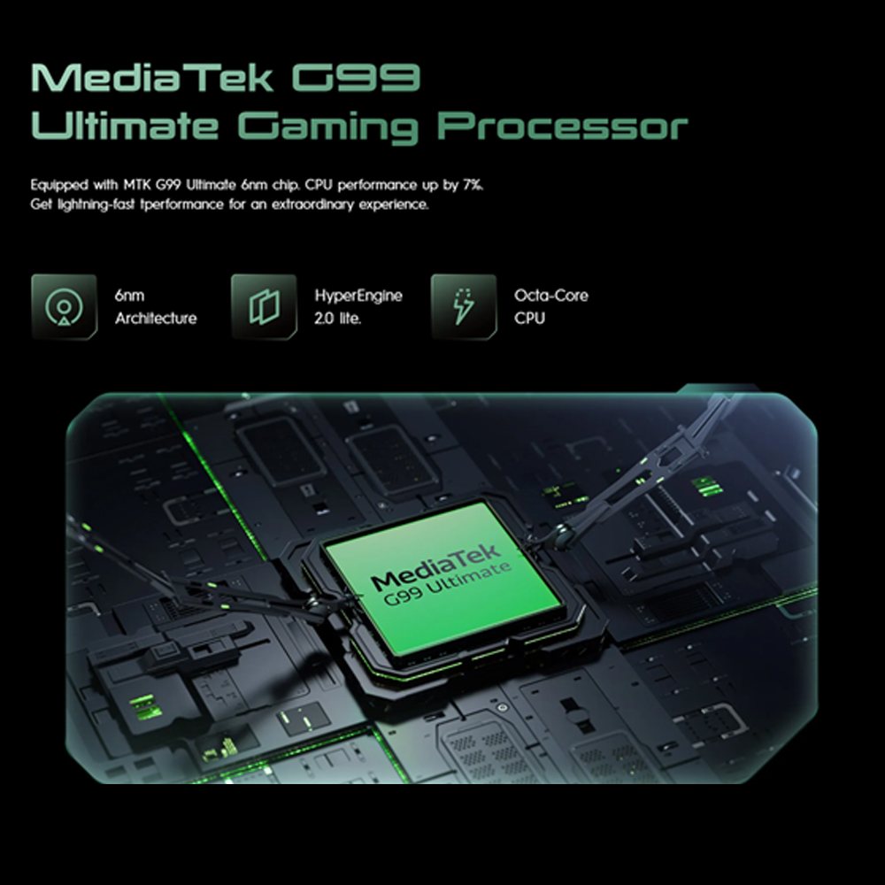 Tecno POVA 6 8GB+256GB | Mediatek Helio G99 Ultimate (6 nm) | Dual Sims | LTE