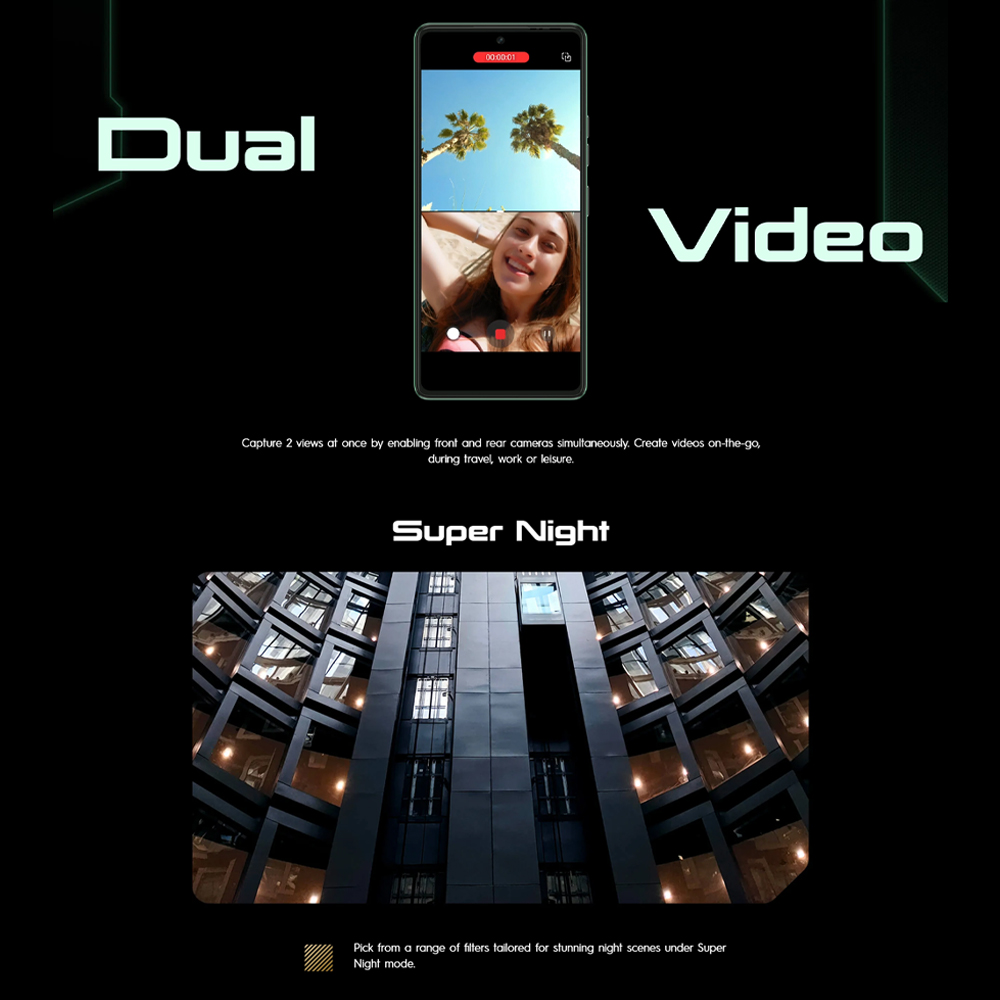 Tecno POVA 6 8GB+256GB | Mediatek Helio G99 Ultimate (6 nm) | Dual Sims | LTE