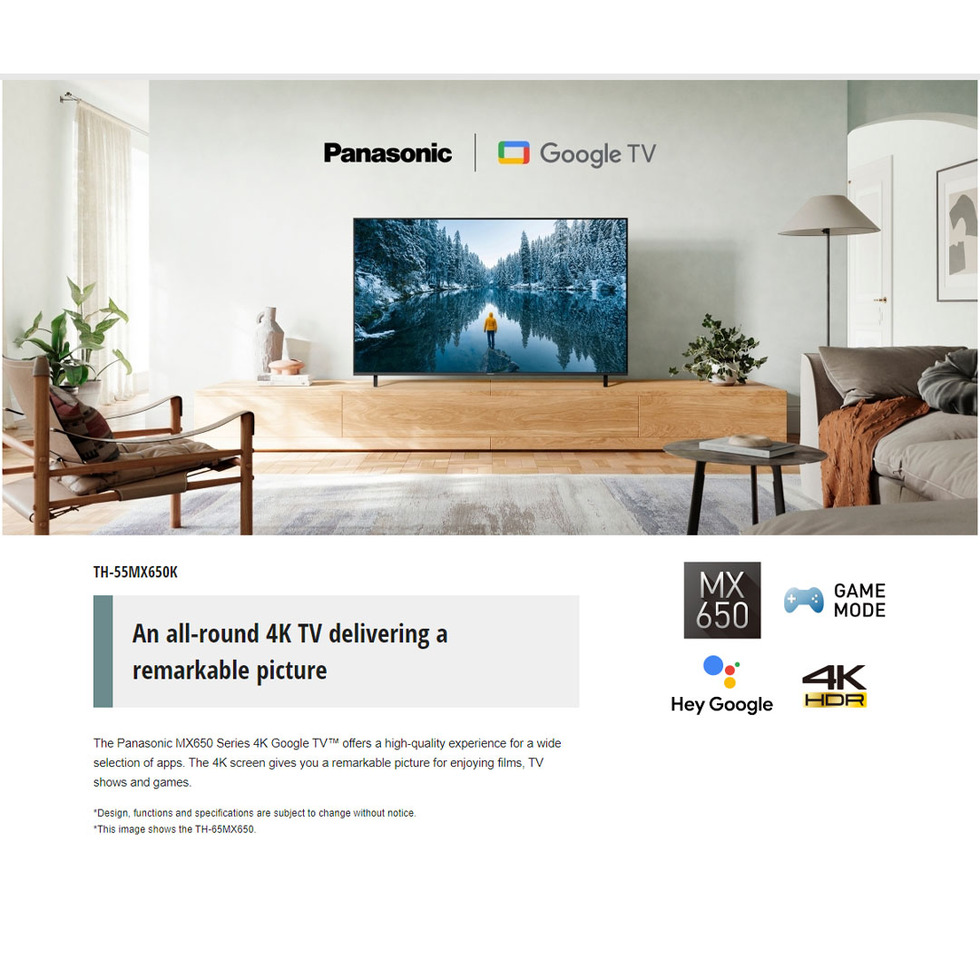 Panasonic 55" 4K HDR Smart TV TH-55MX650K | Google TV | Brilliant Contrast | 4K Colour Engine | Smart TV with 1 Year Warranty