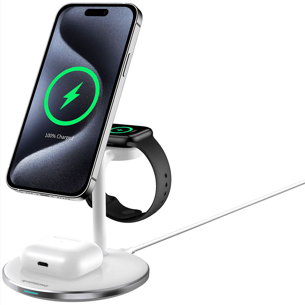 RIVERSONG  MagCombo 01 Charging AD79 | Smart Identification | 15 Max Total Power | Fast Charging | Charging with 1 Year Warranty