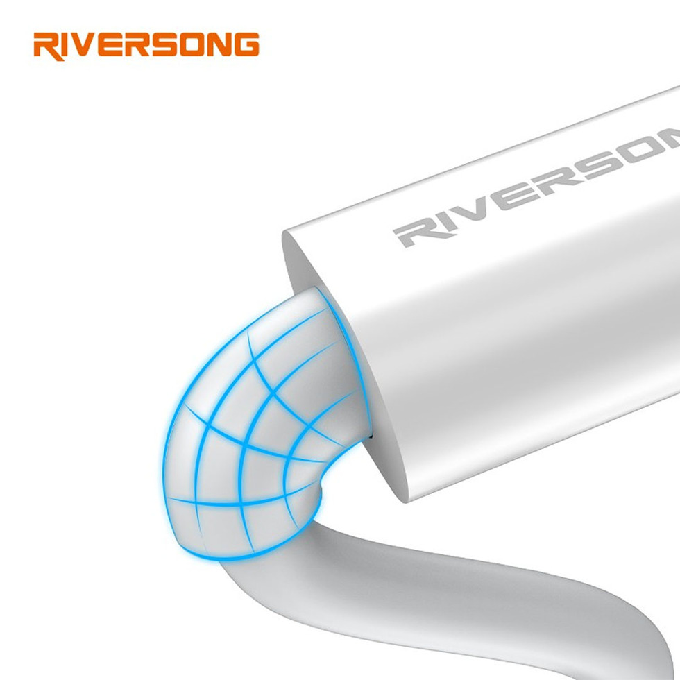 RIVERSONG 1.2m Lotus 08 Type C Cable 3A Fast Charging CT71 |  Flexible Structure | 3A Fast Charging | OTG Data Synchronization | Charging with 1 Year Warranty