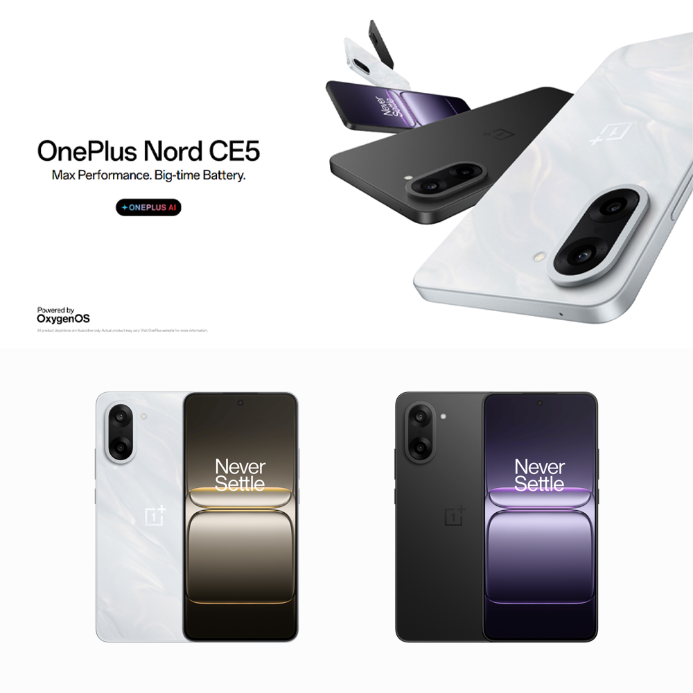 OnePlus Nord CE5 8GB+256GB | 6.67 inch | 50MP Rear Camera | Mediatek Dimensity 8350 Apex (4 nm) | Android 15, ColorOS 15