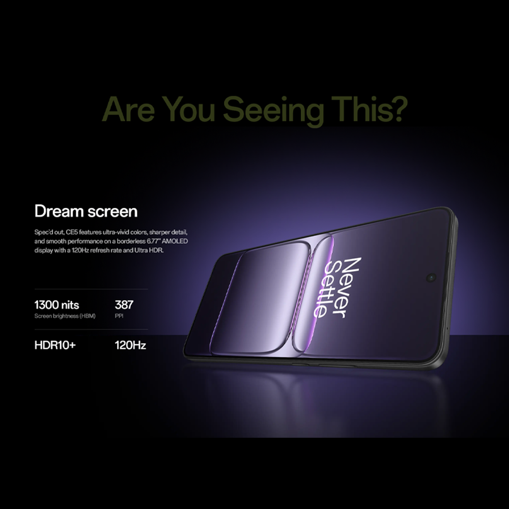 OnePlus Nord CE5 8GB+256GB | 6.67 inch | 50MP Rear Camera | Mediatek Dimensity 8350 Apex (4 nm) | Android 15, ColorOS 15