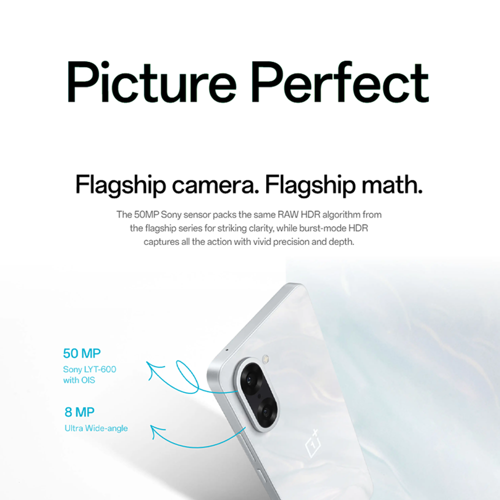 OnePlus Nord CE5 8GB+256GB | 6.67 inch | 50MP Rear Camera | Mediatek Dimensity 8350 Apex (4 nm) | Android 15, ColorOS 15