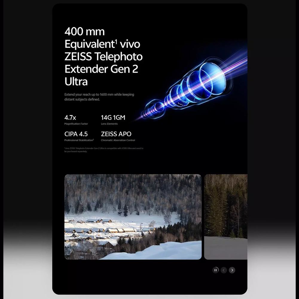 vivo X300 Ultra 16GB+512GB / 16GB+1TB | 6.82-inch, LTPO AMOLED | 200MP Rear Camera | Qualcomm SM8850-AC Snapdragon 8 Elite Gen 5 (3 nm) | Li-Po 6600 mAh, 100W FlashCharge